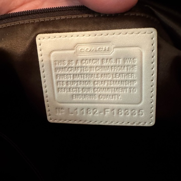 Authentic 2011 Coach Laura Signature Jacquard Tote Bag - White and Tan - Picture 10 of 10